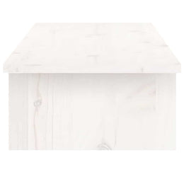 Monitorerhöhung 100 × 27 × 15 cm aus massivem Kiefernholz - Weiß (Art.-Nr. 813980)
