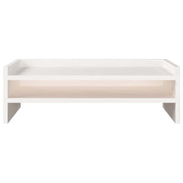 Monitorerhöhung 50 × 24 × 16 cm aus massivem Kiefernholz - Weiß