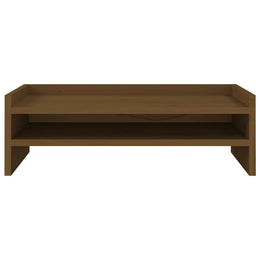 Monitorerhöhung 50 × 24 × 16 cm aus massivem Kiefernholz - Honigbraun