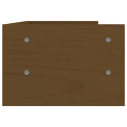 Monitorerhöhung 50 × 24 × 16 cm aus massivem Kiefernholz - Honigbraun