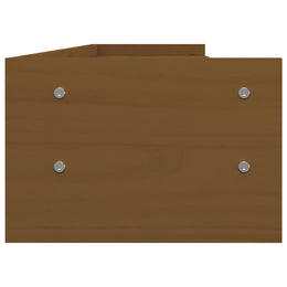 Monitorerhöhung 100 × 24 × 16 cm aus massivem Kiefernholz - Honigbraun