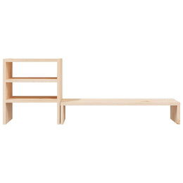 Monitorerhöhung 81 × 20 × 30 cm aus unbehandeltem massivem Kiefernholz
