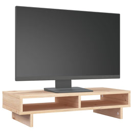 Monitorerhöhung 60 × 27 × 14 cm aus unbehandeltem massivem Kiefernholz