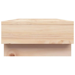 Monitorerhöhung 60 × 27 × 14 cm aus unbehandeltem massivem Kiefernholz