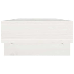 Monitorerhöhung 60 × 27 × 14 cm aus massivem Kiefernholz - Weiß