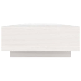 Monitorerhöhung 100 × 27 × 14 cm aus massivem Kiefernholz - Weiß