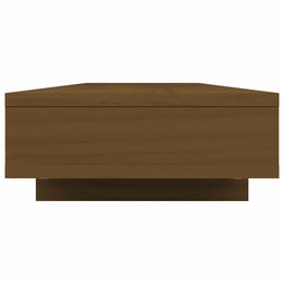 Monitorerhöhung 100 × 27 × 14 cm aus massivem Kiefernholz - Honigbraun