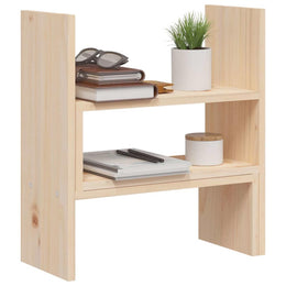 Monitorerhöhung (39-72) × 17 × 43 cm aus unbehandeltem massivem Kiefernholz