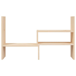Monitorerhöhung (39-72) × 17 × 43 cm aus unbehandeltem massivem Kiefernholz