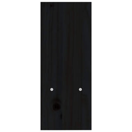 Monitorerhöhung (39-72) × 17 × 43 cm aus massivem Kiefernholz - Schwarz