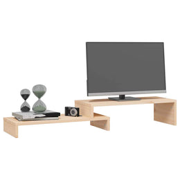 Monitorerhöhung (52-101) × 22 × 14 cm aus unbehandeltem massivem Kiefernholz