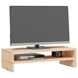 Monitorerhöhung (52-101) × 22 × 14 cm aus unbehandeltem massivem Kiefernholz