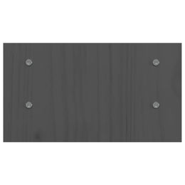 Monitorerhöhung 50 × 27 × 15 cm aus massivem Kiefernholz - Grau