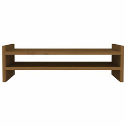 Monitorerhöhung 50 × 27 × 15 cm aus massivem Kiefernholz - Honigbraun