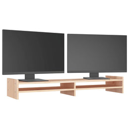 Monitorerhöhung 100 × 27 × 15 cm aus unbehandeltem massivem Kiefernholz (Art.-Nr. 814024)