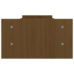 Monitorerhöhung 100 × 27 × 15 cm aus massivem Kiefernholz - Honigbraun
