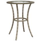 2-tlg. Sofagarnitur in L-Form mit Kissen Grau Poly Rattan