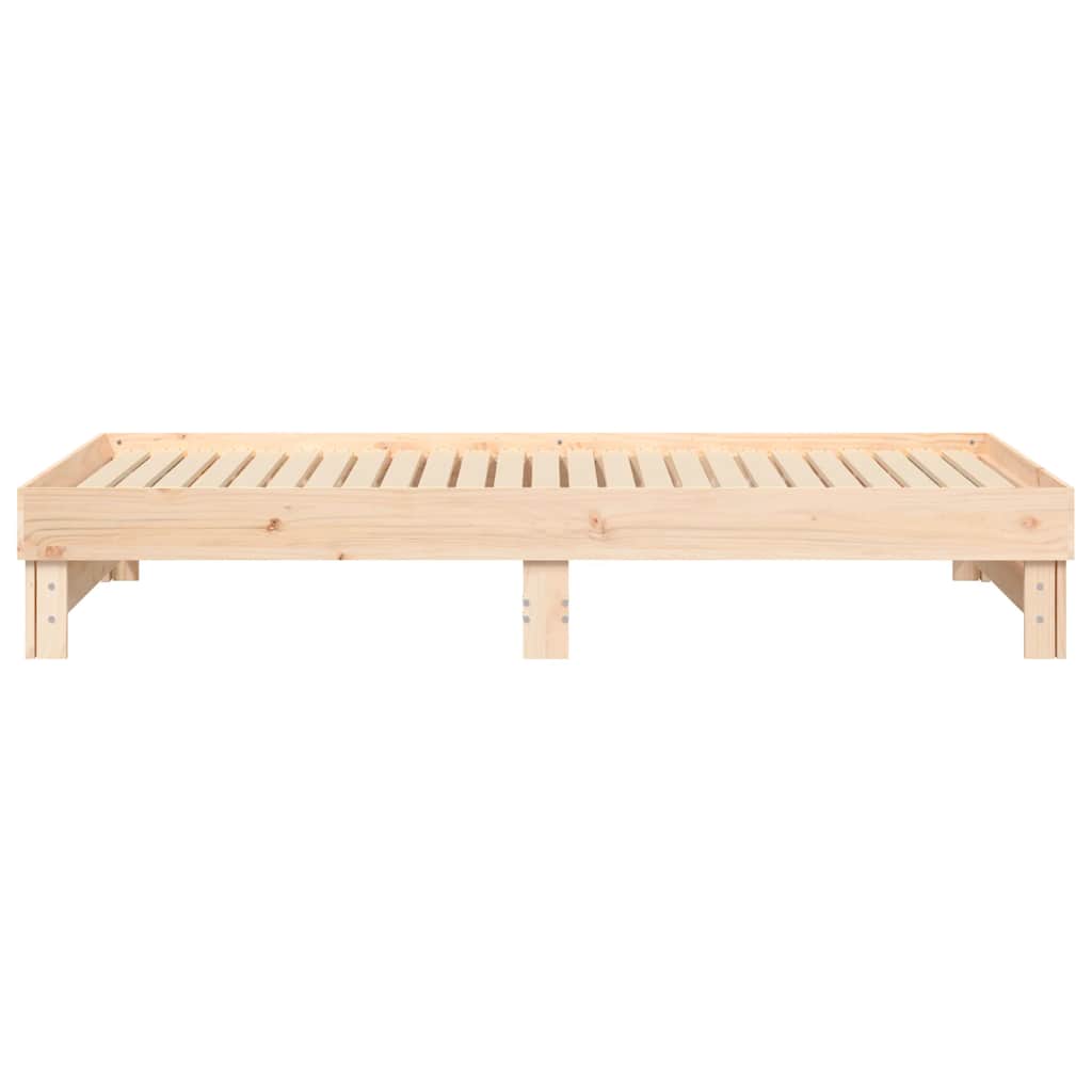 Tagesbett Ausziehbar 2x(80x200) cm Massivholz Kiefer