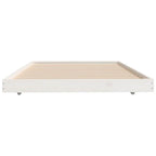 Massivholzbett ohne Matratze Weiß 100x200 cm Kiefernholz