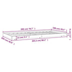 Massivholzbett ohne Matratze Weiß 100x200 cm Kiefernholz