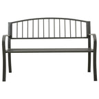 Gartenbank Grau 120 cm Stahl