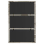 4-tlg. Garten-Lounge-Set mit Kissen Grau Poly Rattan