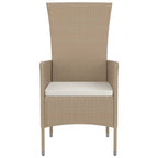 Gartenstühle mit Kissen 4 Stk. Poly Rattan Beige