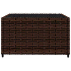 3-tlg. Garten-Lounge-Set mit Kissen Braun Poly Rattan