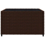 3-tlg. Garten-Lounge-Set mit Kissen Braun Poly Rattan