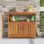 Garten-Konsolentisch 80x35x75 cm Massivholz Akazie