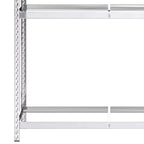 Reifenregale mit 3 Böden 3 Stk. Silbern 110x40x200 cm Stahl