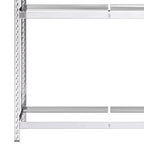 Reifenregale mit 3 Böden 4 Stk. Silbern 110x40x200 cm Stahl