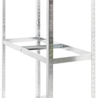 Reifenregale mit 3 Böden 4 Stk. Silbern 110x40x200 cm Stahl