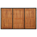 Gartentisch mit Holzplatte Schwarz 150x90x75 cm Poly Rattan