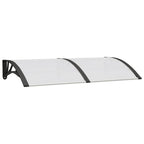 Türvordach Schwarz und Transparent 150x75 cm Polycarbonat