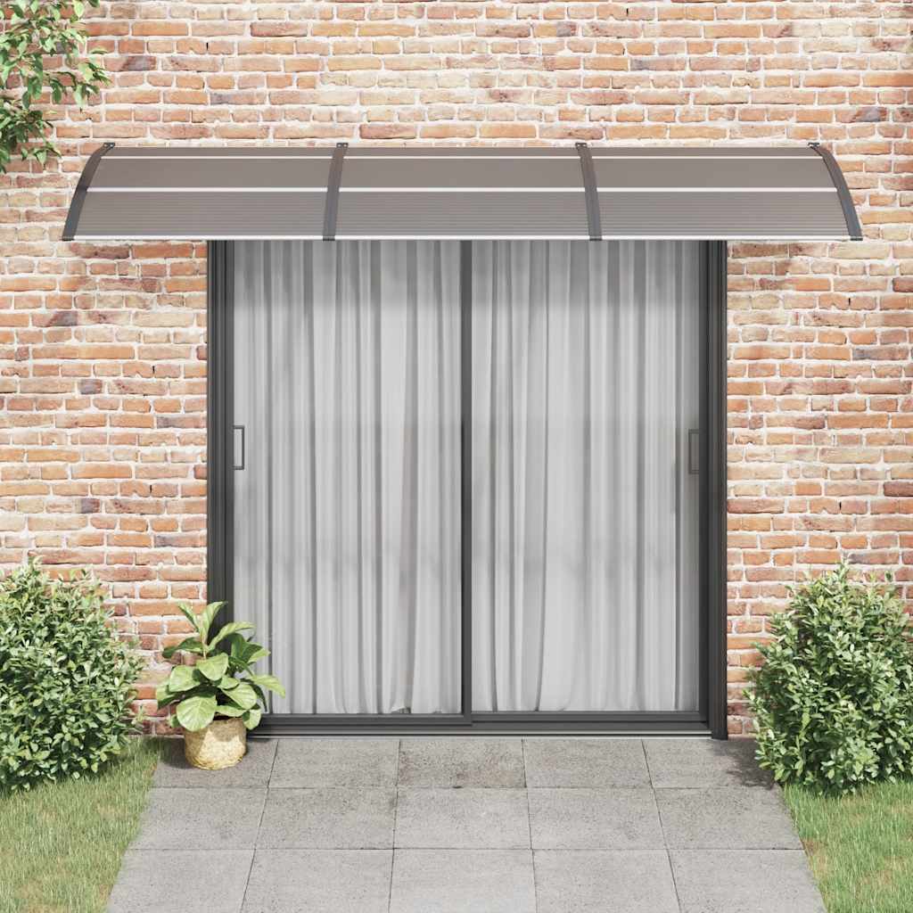 Türvordach Schwarz 300x75 cm Polycarbonat