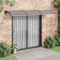 Türvordach Schwarz 300x75 cm Polycarbonat