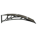 Türvordach Schwarz 100 x 75 cm Polycarbonat