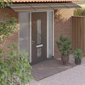 Türvordach Schwarz 350x75 cm Polycarbonat