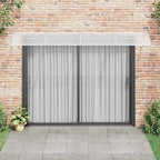 Türvordach Grau 350 x 100 cm Polycarbonat