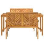 Garten Essgruppe 3 pcs Braun Massivholz Akazie