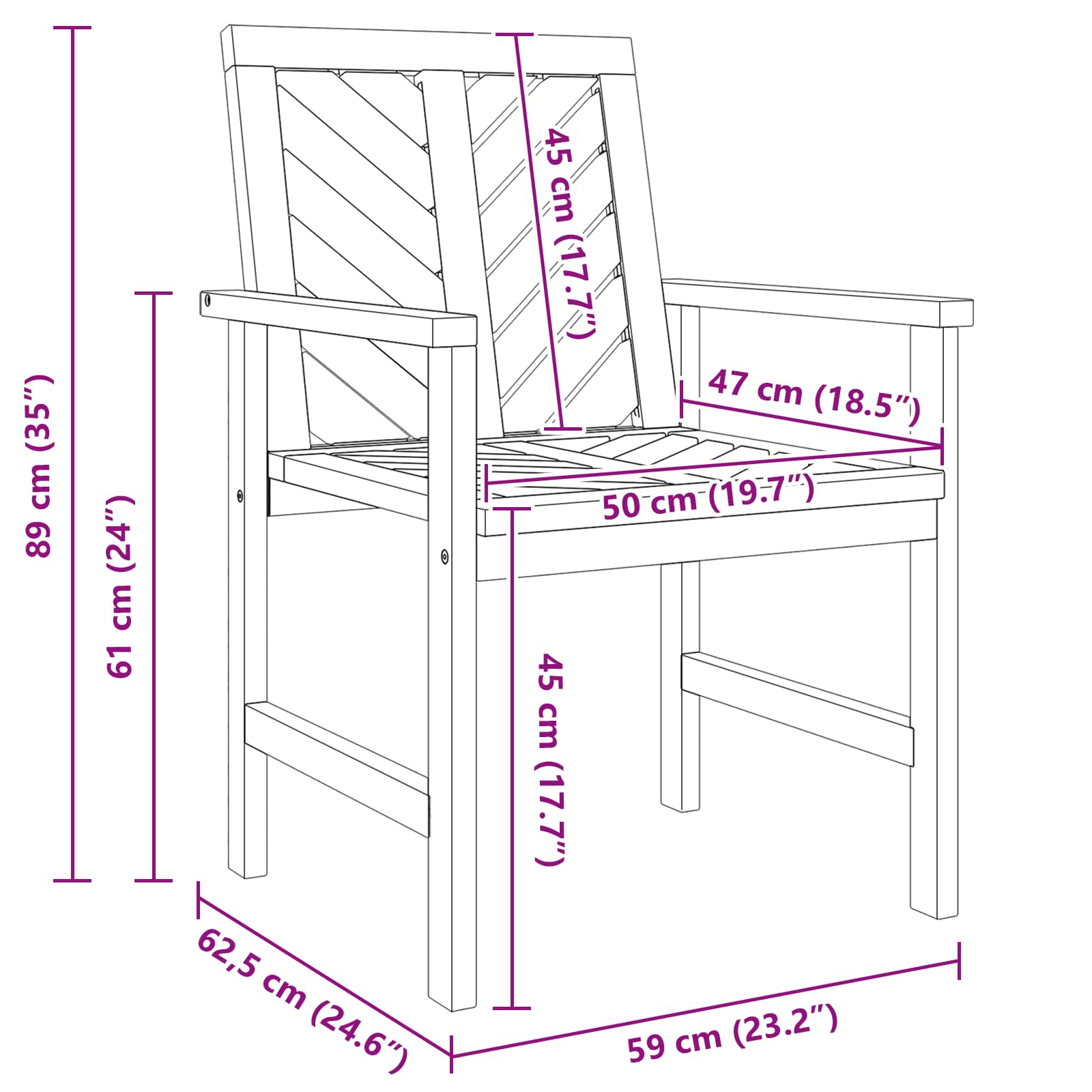 Garten Essgruppe 7 pcs Braun Massivholz Akazie