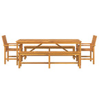 Garten Essgruppe 5 pcs Braun Massivholz Akazie