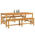 Garten Essgruppe 3 pcs Braun Massivholz Akazie