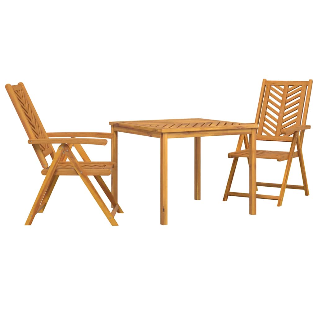 Garten Essgruppe 3 pcs Braun Massivholz Akazie