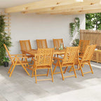 Garten Essgruppe 9 pcs Braun Massivholz Akazie
