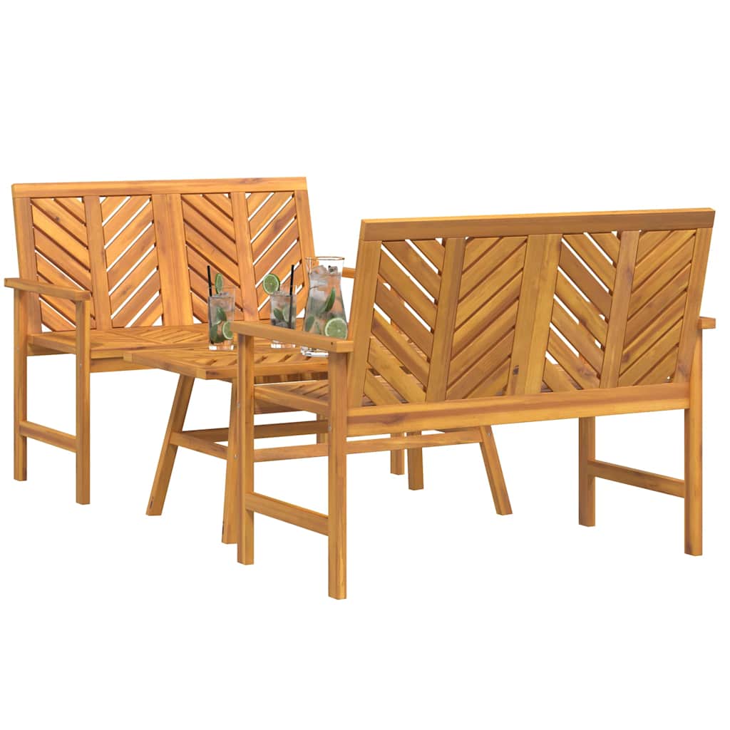 Garten-Lounge-Set 3 pcs Braun Massivholz Akazie