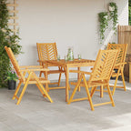 Gartenstuhl 4 pcs Braun 57 x 72 x 109 cm Massivholz Akazie