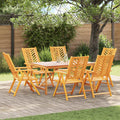 Gartenstuhl 6 pcs Braun 57 x 72 x 109 cm Massivholz Akazie