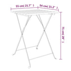 3-tlg. Bistro-Set Klappbar Massivholz Akazie und Stahl